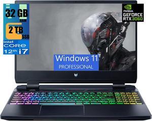 Acer Predator Helios 300 15 Gaming Laptop, 15.6" Full HD 165Hz Display, Intel i7-12700H 14-Core Processor, GeForce RTX 3060 6GB Graphic, 32GB DDR5  2TB PCIe SSD, Thunderbolt, Windows 11 Pro