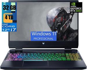 Acer Predator Helios 300 15 Gaming Laptop, 15.6" Full HD 165Hz Display, Intel i7-12700H 14-Core Processor, GeForce RTX 3060 6GB Graphic, 32GB DDR5  4TB  PCIe SSD, Thunderbolt, Windows 11 Pro