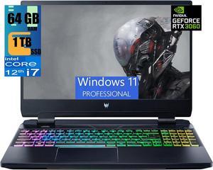 Acer Predator Helios 300 15 Gaming Laptop, 15.6" Full HD 165Hz Display, Intel i7-12700H 14-Core Processor, GeForce RTX 3060 6GB Graphic, 64GB DDR5  1TB PCIe SSD, Thunderbolt, Windows 11 Pro