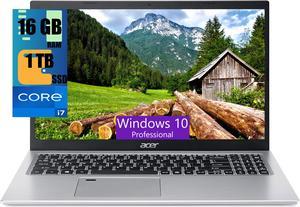 Acer Aspire 5 15 Laptop, 15.6" Full HD Display, Intel Core i7-1165G7 4 cores Processor, Intel Iris Xe Graphics, 16GB DDR4  1TB PCIe SSD, WiFi 6, Fingerprint Reader, Windows 10 Pro