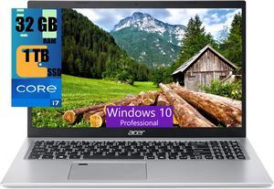 Acer Aspire 5 15 Laptop, 15.6" Full HD Display, Intel Core i7-1165G7 4 cores Processor, Intel Iris Xe Graphics, 32GB DDR4  1TB PCIe SSD, WiFi 6, Fingerprint Reader, Windows 10 Pro