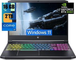 Acer Predator Helios 300 15 Gaming Laptop, 15.6" Full HD Display, Intel i7-11800H 8 core Processor, NVIDIA GeForce RTX 3060 6GB, 16GB DDR4  2TB PCIe SSD, RGB Backlit, WiFi 6, Windows 11