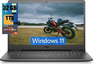 Dell Inspiron 3505 15 Laptop, 15.6" FHD (1920 x 1080) Display, AMD Ryzen 5 3450U Quad-Core Processor , AMD Radeon Vega 8 Graphics, 32GB DDR4  1TB PCIe SSD, Webcam, Wi-Fi, HDMI, Windows 11