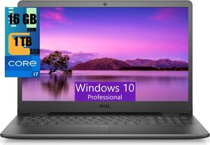 Dell Inspiron 3501 15 Laptop, 15.6" (1920 x 1080) Non-Touch Display, Intel Core i7-1165G7 4 Core Processor, Intel Iris Xe Graphics, 16GB DDR4  1TB PCIe SSD, Bluetooth 5.0, WiFi, Windows 10 Pro