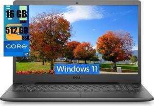 Dell Inspiron 3501 15 Laptop, 15.6" (1920 x 1080) Non-Touch Display, Intel Core i7-1165G7 4 Core Processor, Intel Iris Xe Graphics, 16GB DDR4  512GB PCIe SSD, Bluetooth 5.0, WiFi, Windows 11