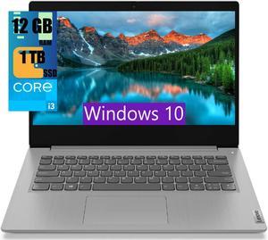 Lenovo IdeaPad 3i 14 Laptop, 14" FHD (1920 x 1080) Display, Intel i3-1115G4 2 Cores Processor, Intel UHD Graphics, 12GB DDR4  1TB PCIe SSD, Media Card Reader, Wi-Fi 6, Windows 10