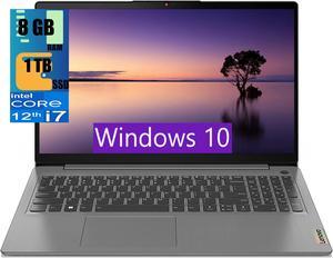 Lenovo IdeaPad 3 15 Laptop, 15.6" Full HD Touchscreen, Intel Core i7-1255U 10-Core Processor, Intel Iris Xe Graphics, 8GB DDR4  1TB PCIe SSD, Backlit Keyboard, Fingerprint, Windows 10