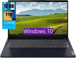 Lenovo IdeaPad 3 15 Laptop, 15.6" FHD (1920 x 1080) Display, Intel Core i3-1215U 6-Core Processor, Intel UHD Graphics, 12GB DDR4  1TB PCIe SSD, Backlit Keyboard | Fingerprint, Windows 10