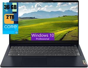 Lenovo IdeaPad 3 15 Laptop, 15.6" FHD (1920 x 1080) Display, Intel Core i3-1215U 6-Core Processor, Intel UHD Graphics, 36GB DDR4  2TB PCIe SSD, Backlit Keyboard | Fingerprint, Windows 10 Pro