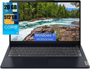 Lenovo IdeaPad 3 15 Laptop, 15.6" FHD (1920 x 1080) Display, Intel Core i3-1215U 6-Core Processor, Intel UHD Graphics, 20GB DDR4  512GB PCIe SSD, Backlit Keyboard | Fingerprint, Windows 11 Pro