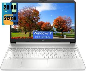 HP 15 Laptop, 15.6" HD Display, AMD Ryzen 3 5300U 4 Cores Processor, AMD Radeon Graphics, 20GB DDR4  512GB PCIe SSD, Webcam, HDMI, Wi-Fi, Windows 11 Pro