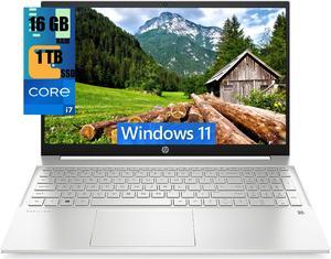 HP Pavilion 15 Laptop, 15.6" FHD (1920 x 1080) Display, Intel Core i7-1165G7 4 cores Processor, Iris Xe Graphics, 16GB DDR4  1TB PCIe SSD, Audio by B&O, WFi 6, HDMI, Windows 11