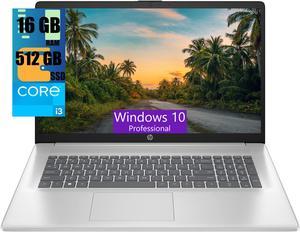 HP 17 Business Laptop, 17.3" HD+ Display, 11th Gen Intel Core i3-1125G4 4 Cores Processor, Intel UHD Graphics, 16GB DDR4  512GB PCIe SSD, Wi-Fi, HDMI, Webcam, Windows 10 Pro