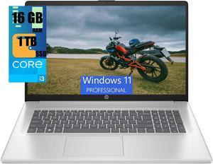 HP 17 Business Laptop, 17.3" HD+ Display, 11th Gen Intel Core i3-1125G4 4 Cores Processor, Intel UHD Graphics, 16GB DDR4  1TB PCIe SSD, Wi-Fi, HDMI, Webcam, Windows 11 Pro