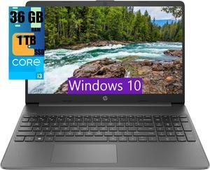 HP 15 Lightweight Laptop, 15.6" FHD (1920 x 1080) Display, Intel Core i3-1215U 6 cores Processor, Intel UHD Graphics, 36GB DDR4  1TB PCIe SSD, Wi-Fi 6 + Bluetooth. 5.1, Windows 10