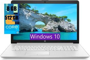 HP 17 Business Laptop, 17.3" Full HD Display, 11th Gen Intel Core i3-1115G4 Dual-Core Processor, Intel UHD Graphics, 8GB DDR4  512GB PCIe SSD, HDMI, Wi-Fi, Bluetooth, Webcam, Windows 10