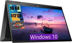 HP Envy X360 15 2-in-1 Laptop, 15.6" Full HD Touchscreen, AMD Ryzen 5 5625U 6-Cores Processors, AMD Radeon Graphics, 16GB DDR4  512GB PCIe SSD, Wi-Fi 6E Bluetooth 5.1, Windows 10