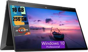 HP Envy X360 15 2-in-1 Laptop, 15.6" Full HD Touchscreen, AMD Ryzen 5 5625U 6-Cores Processors, AMD Radeon Graphics, 16GB DDR4  256GB PCIe SSD, Wi-Fi 6E Bluetooth 5.1, Windows 10 Pro