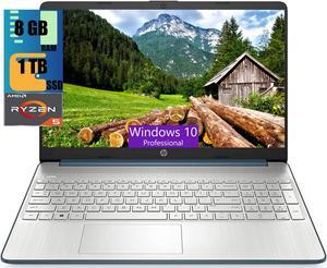 HP 15 Laptop, 15.6" FHD (1920 x 1080) Display, AMD Ryzen 5 5500U 6 Cores (Up to 4.0GHz) Processor, AMD Radeon Graphics, 8GB DDR4  1TB PCIe SSD,Bluetooth 4.2 Webcam, Windows 10 Pro