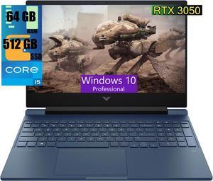 HP Victus 15 Gaming Laptop 156 Full HD 144Hz Display Intel Core i513420H 8Cores Processor GeForce RTX 3050 6GB GDDR6 Graphics 64GB DDR4 512GB PCIe SSD WIFI 6 Bluetooth 52 Windows 10 Pro