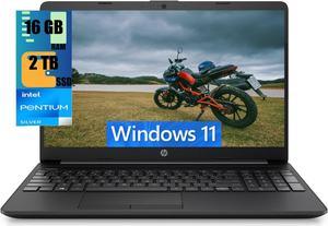 HP 15 Laptop, 15.6" HD Display, Intel Pentium N5030 4 cores Processor, Intel UHD Graphics, 16GB DDR4  2TB PCIe SSD, Media Card Reader, Wi-Fi 5 and Bluetooth, Windows 11