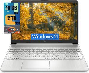 HP 15 Laptop, 15.6 HD Display, AMD Ryzen 7 5700U 8 cores Processor, AMD Radeon Graphics, 16GB DDR4  2TB PCIe SSD, Full-Size Keyboard, Wi-Fi 6 & Bluetooth, Windows 11