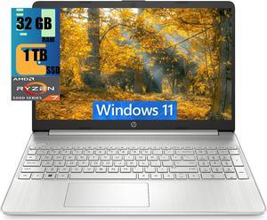 HP 15 Laptop, 15.6 HD Display, AMD Ryzen 7 5700U 8 cores Processor, AMD Radeon Graphics, 32GB DDR4  1TB PCIe SSD, Full-Size Keyboard, Wi-Fi 6 & Bluetooth, Windows 11