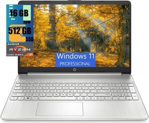 HP 15 Laptop, 15.6 HD Display, AMD Ryzen 7 5700U 8 cores Processor, AMD Radeon Graphics, 16GB DDR4  512GB PCIe SSD, Full-Size Keyboard, Wi-Fi 6 & Bluetooth, Windows 11 Pro