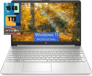 HP 15 Laptop, 15.6 HD Display, AMD Ryzen 7 5700U 8 cores Processor, AMD Radeon Graphics, 16GB DDR4  1TB PCIe SSD, Full-Size Keyboard, Wi-Fi 6 & Bluetooth, Windows 11 Pro