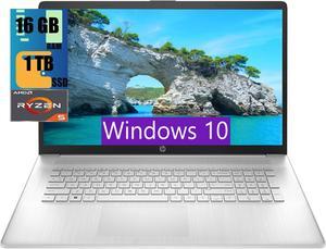 HP 17 Laptop, 17.3" HD+ Touchscreen Display, AMD Ryzen 5 7530U 6 cores Processor, AMD Radeon Graphics,16GB DDR4  1TB PCIe SSD, Wi-Fi 6, HDMI, Backlit KB, Webcam, Windows 10