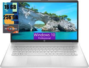 HP 17 Laptop, 17.3" HD+ Touchscreen Display, AMD Ryzen 5 7530U 6 cores Processor, AMD Radeon Graphics, 16GB DDR4  256GB PCIe SSD, Wi-Fi 6, HDMI, Backlit KB, Webcam, Windows 10 Pro