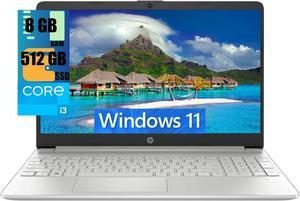 HP 15 Laptop, 15.6" HD Touchscreen, Intel Core i3-1215U 6 cores Processor, Intel UHD graphics, 8GB DDR4  512GB PCIe SSD, WiFi, Bluetooth, HDMI, USB-A&C, Windows 11