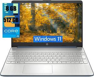 HP 15 Laptop, 15.6" HD Display, Intel Core i3-1115G4 2 Cores Processor, Intel UHD Graphics, 8GB DDR4  512GB PCIe SSD, Wi-Fi, SD Card Reader, HDMI, Webcam, Windows 11