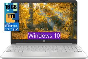 HP 15 Laptop, 15.6" FHD (1920 x 1080) Touchscreen, Intel Core i7-1255U 10-Core Processor, Intel Iris Xe Graphics,16GB DDR4  1TB PCIe SSD, HD Camera, HDMI, Windows 10