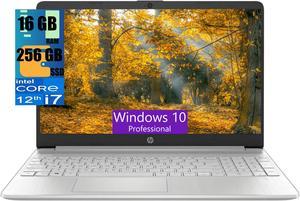 HP 15 Laptop, 15.6" FHD (1920 x 1080) Touchscreen, Intel Core i7-1255U 10-Core Processor, Intel Iris Xe Graphics, 16GB DDR4  256GB PCIe SSD, HD Camera, HDMI, Windows 10 Pro