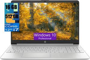 HP 15 Laptop, 15.6" FHD (1920 x 1080) Touchscreen, Intel Core i7-1255U 10-Core Processor, Intel Iris Xe Graphics, 16GB DDR4  512GB PCIe SSD, HD Camera, HDMI, Windows 10 Pro