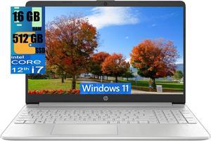 HP 15 Laptop, 15.6" FHD (1920 x 1080) Touchscreen, Intel Core i7-1255U 10-Core Processor, Intel Iris Xe Graphics, 16GB DDR4  512GB PCIe SSD, HD Camera, HDMI, Windows 11