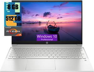 HP Pavilion 15 Laptop, 15.6" FHD (1920 x 1080) Touchscreen, AMD Ryzen 7-5825U 8 cores, AMD Radeon Graphics, 8GB DDR4  512GB PCIe SSD, Backlit Keyboard, Wi-Fi 6, Bluetooth® 5.2, Windows 10 Pro