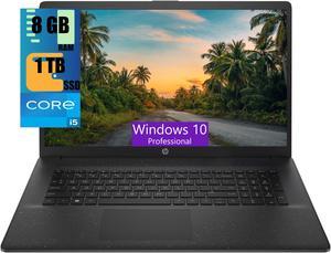 HP 17 Laptop, 17.3" HD+ (1600 x 900) Display, Intel Core i5-1235U 10-core Processor, Intel Iris Xe Graphics, 8GB DDR4  1TB PCIe SSD,WiFi6, Bluetooth5, Windows 10 Pro