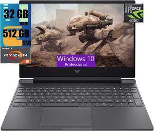 HP Victus 15 Gaming Laptop, 15.6" FHD 144Hz Display, AMD Ryzen 5 8645HS 6-core Processor, NVIDIA GeForce RTX 4050 6 GB GDDR6, 32GB DDR5  512GB PCIe SSD, Backlit Keyboard, Windows 10 Pro