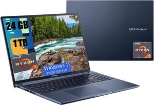 ASUS Vivobook 16 Laptop, 16" HD Display, AMD Ryzen 7 5800HS (8 core, Beats i7-1195G7), AMD Radeon Graphics, 24GB DDR4  1TB PCIe SSD, WiFi 6, Chiclet Keyboard, USB-A&C, Windows 11 Pro