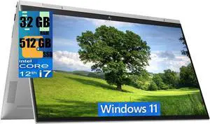 HP Envy x360 2-in-1 15 Laptop, 15.6" FHD Touchscreen, Intel Core i7-1260P 12-Core Processor, Intel Iris Xe Graphics, 32GB DDR4  512GB PCIe SSD, FP Reader, Backlit KB, Webcam, Wi-Fi, Windows 11