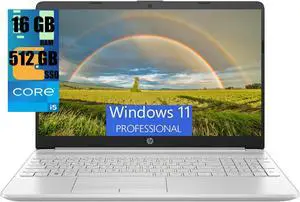 HP Pavilion 15 Laptop, 15.6" HD Touchscreen, Intel Core i5-1135G7 2.40GHz Quad-Core Processor, Intel Iris Xe Graphics, 16GB DDR4  512GB PCIe SSD, Numpad, HDMI, Type A&C, Webcam, Windows 11 Pro