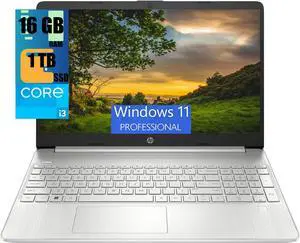 HP 15 Laptop, 15.6" HD Touchscreen, Intel Core i3-1215U 6 cores processor, Intel UHD Graphics, 16GB DDR4  1TB PCIe SSD, Wi-Fi 5 and Bluetooth 4.2, Windows 11 Pro