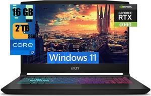 MSI Katana A15 Gaming Laptop, 15.6" FHD 144Hz Display, 13th Gen Intel 10-Core i7-13620H Processor, NVIDIA GeForce RTX 4060 8GB Graphic, 16GB DDR5  2TB PCIe SSD, RGB Backlit Keyboard, Windows 11