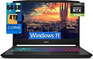 MSI Katana A15 Gaming Laptop, 15.6" FHD 144Hz Display, 13th Gen Intel 10-Core i7-13620H Processor, NVIDIA GeForce RTX 4060 8GB Graphic, 64GB DDR5  4TB PCIe SSD, RGB Backlit Keyboard, Windows 11