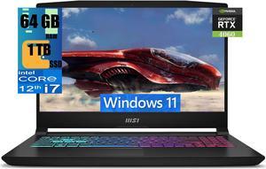 MSI Katana 15 Gaming Laptop, 15.6" FHD 144Hz Display, Intel 10-Core i7-12650H Processor, NVIDIA GeForce RTX 4060 8GB Graphic, 64GB DDR5  1TB PCIe SSD, RGB Backlit Keyboard, Windows 11