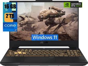 ASUS TUF F15 Gaming Laptop, 15.6" FHD 144Hz Display, Intel Core i7-12700H 14 cores Processor, NVIDIA GeForce RTX 4070 8GB GDDR6, 16GB DDR5  2TB PCIe SSD, WiFi 6, Bluetooth5.2, Windows 11