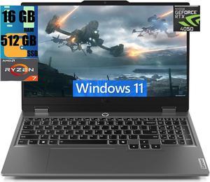 Lenovo LOQ 15 Gaming Laptop, 15.6" FHD 144Hz Display, AMD Ryzen 7 7435HS 8-Core Processor, NVIDIA GeForce RTX 4050 6 GB GDDR6, 16GB DDR5  512GB PCIe SSD, Wi-Fi 6 Bluetooth 5.2, Windows 11