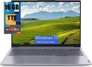 Lenovo ThinkBook 16 G7 Business Laptop, 16" WUXGA Touchscreen, AMD Ryzen 7 7735HS 8-Core Processor, AMD Radeon 680M Graphics, 16GB DDR4  1TB PCIe SSD, Backlit, Fingerprint, Windows 11 Pro